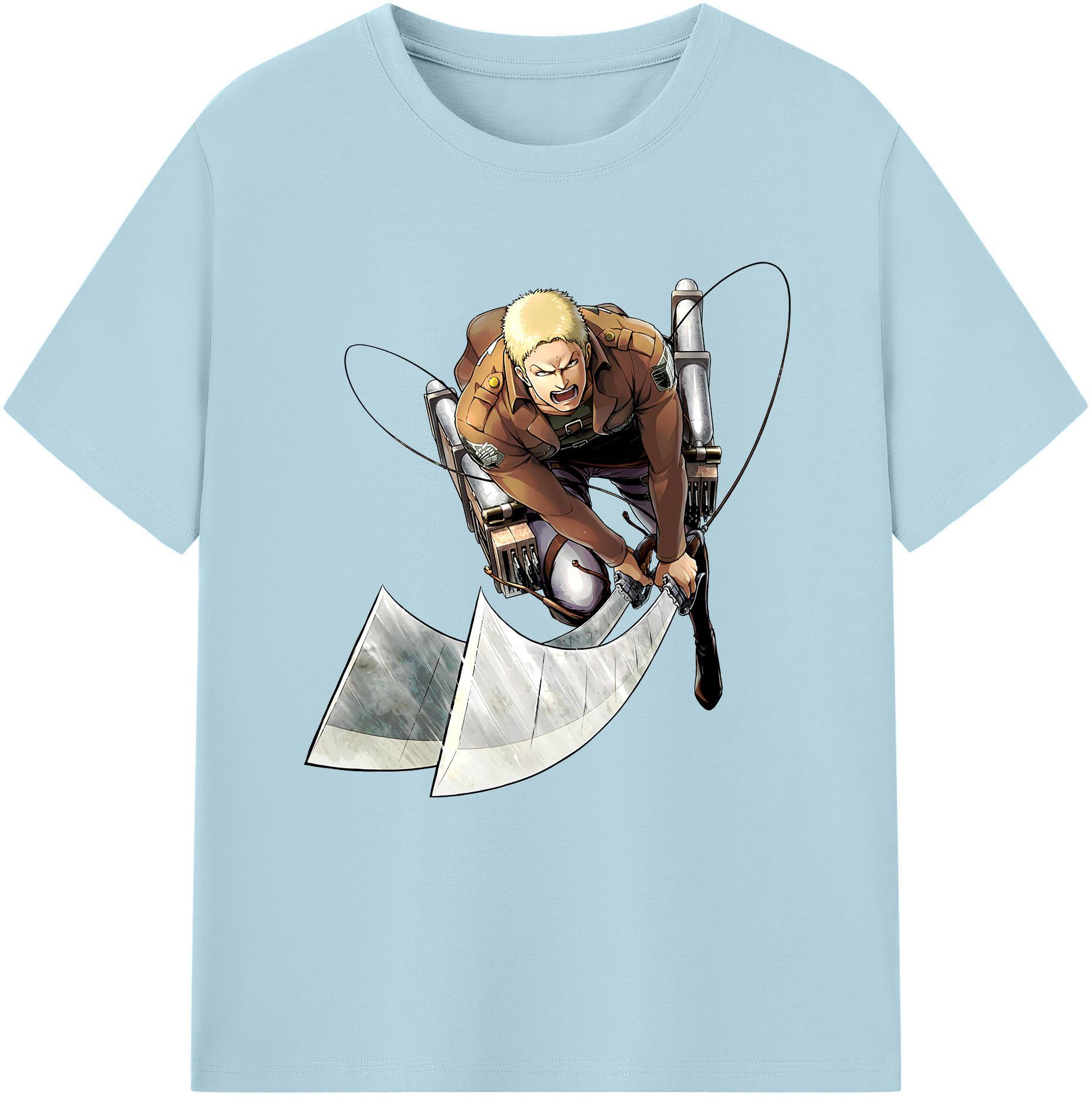 （画像用） 進撃の巨人 ライナー・ブラウン Attack on Titan Reiner Braun 綿100％半袖Tシャツ（フロントプリント）